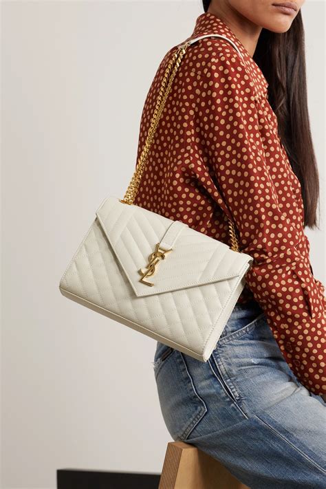 white quilted ysl bag